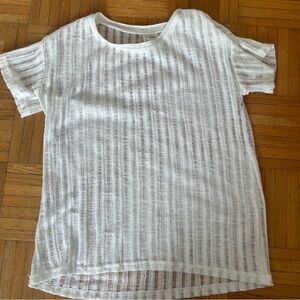 Elegant White Sheer Women's Top